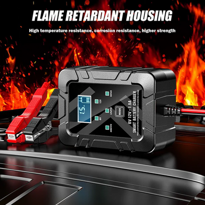 Smart Battery Charger, 6V and 12V, Battery Maintainer, For Lead-Acid & Lithium Batteries