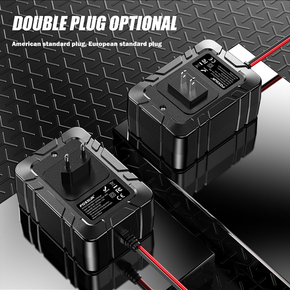 Smart Battery Charger, 6V and 12V, Battery Maintainer, For Lead-Acid & Lithium Batteries