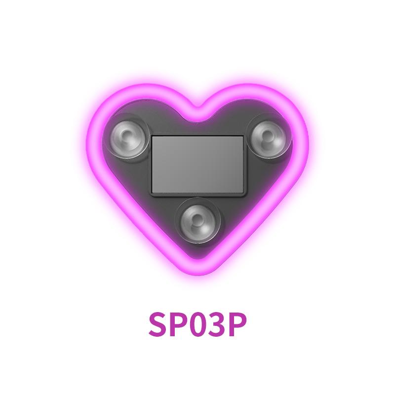 💥Solar Powered Wireless LED Triangle Heart Shape C-Pillar Neon Light for Car Interior Decor