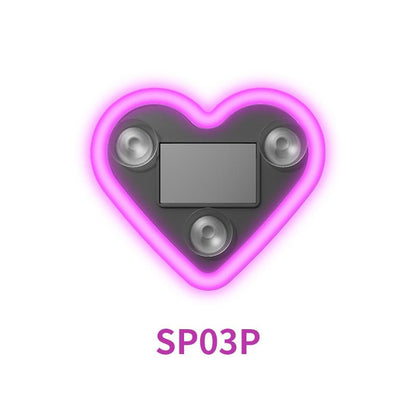 💥Solar Powered Wireless LED Triangle Heart Shape C-Pillar Neon Light for Car Interior Decor