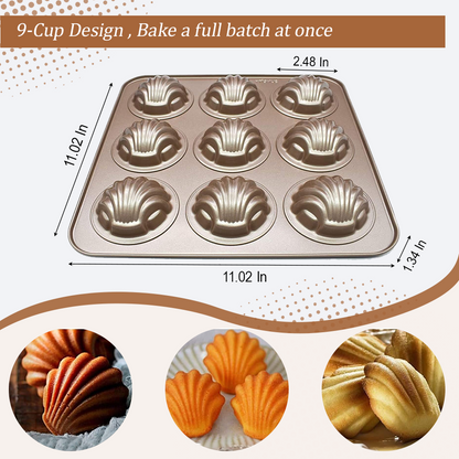 🎄Holiday Pre-Sale Save 49%🔥Nonstick Shell Cake Pan – Perfect for Madeleines & More
