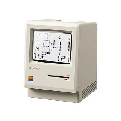 🕒 Retro Pixel Alarm Clock WB-8 (1984 Edition) - Mini Retro Computer Desktop Clock • USB-C Rechargeable