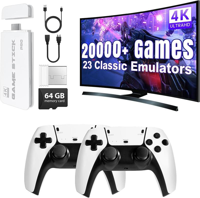 🎮 Mass Games Retro Game Console 20,000+ Games | 19 Emulators | 4K Output | 2 Wireless Controllers | 64GB SD Card