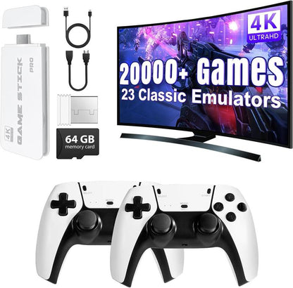 🎮 Mass Games Retro Game Console 20,000+ Games | 19 Emulators | 4K Output | 2 Wireless Controllers | 64GB SD Card