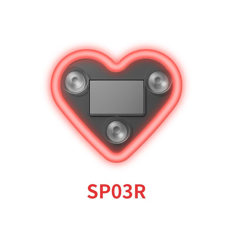 💥Solar Powered Wireless LED Triangle Heart Shape C-Pillar Neon Light for Car Interior Decor