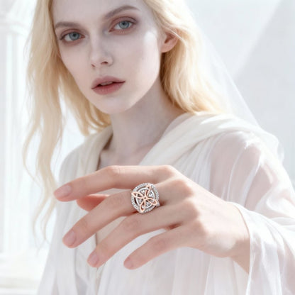 🔥⏰Last Batch Selling Fast!🔮💍Handmade S925 Witch's Return-Knot Protection Ring💞Protect Your Loved Ones