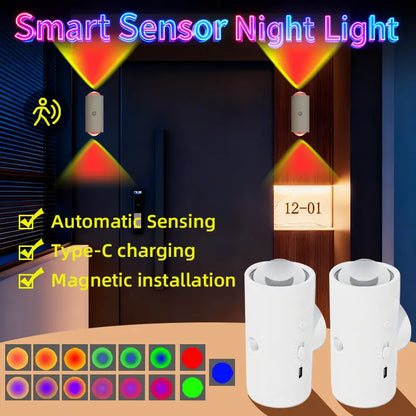 🌈 Smart Rechargeable LED Night Light with Motion Sensor