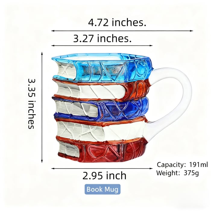 🎄Christmas Sale 49% OFF🔥-📚 Ceramic Innovative 3D Painting Book Mug