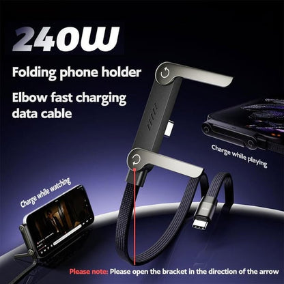⏰BLACK FRIDAY SALE🎁240W Super Fast Charging 2-in-1 Charging Cable & Phone Stand