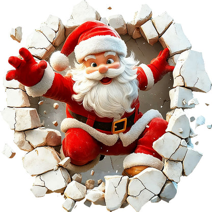 A Cute Santa Claus Bursts Through The Wall On Christmas Day!🎅