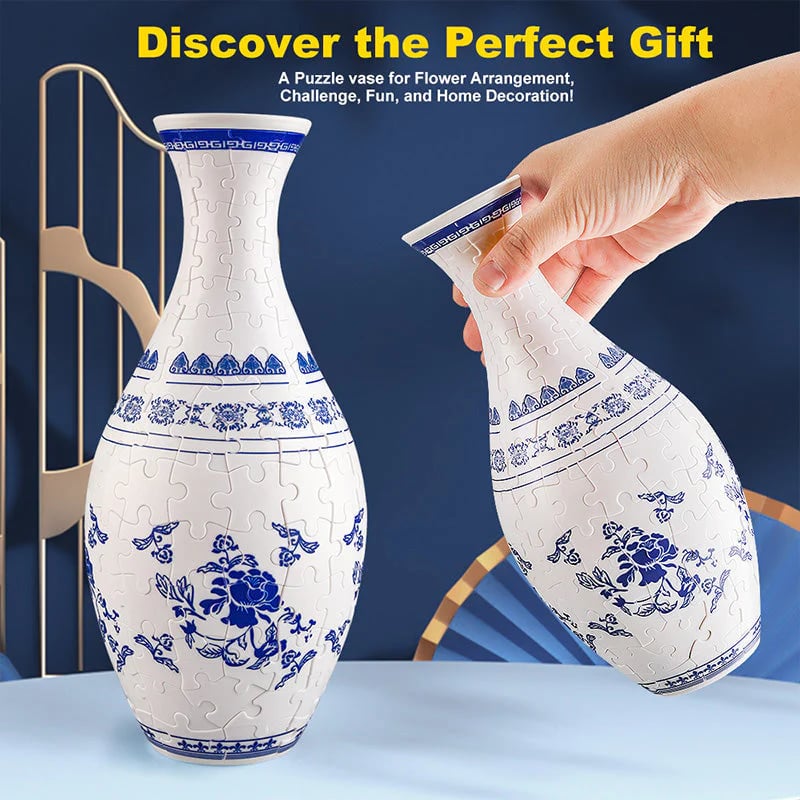 🌟🔥New Year Hot Sale 49% OFF🌸🌺3D Puzzle Vase: Unique Print Design + Easy Assembly 🖼️