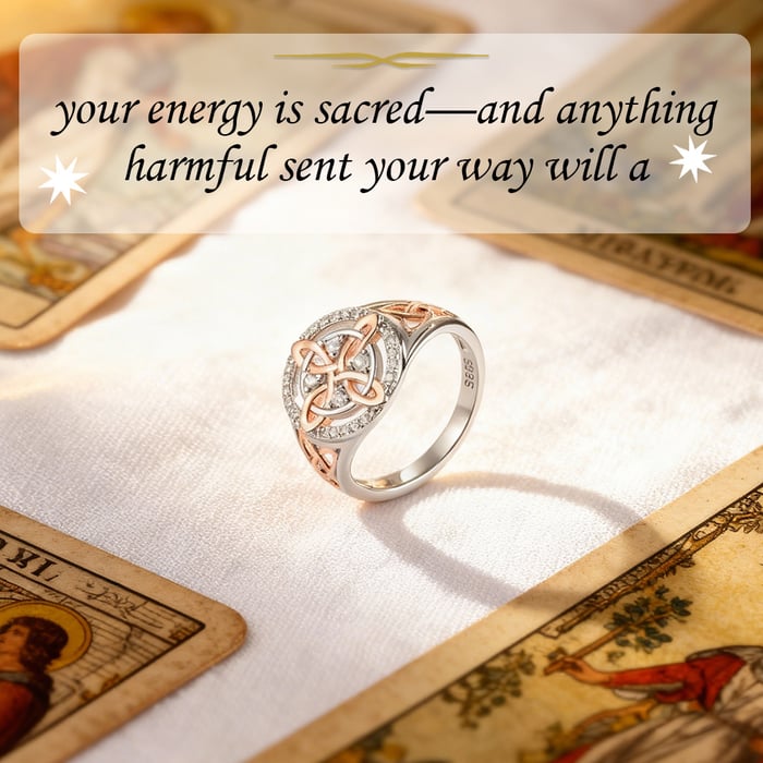 🔥⏰Last Batch Selling Fast!🔮💍Handmade S925 Witch's Return-Knot Protection Ring💞Protect Your Loved Ones