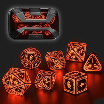 🎲Dreamy Dice for Gamers – Rechargeable RGB Light-Up DND Dice Set