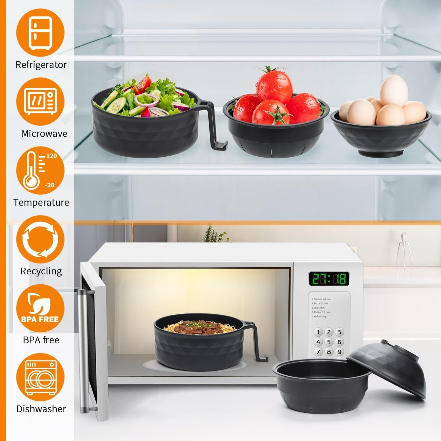 🔥 Ramen Cooker Ramen Bowl Set with Chopsticks🍜