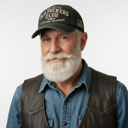 Vintage Distressed "Old Club" Lifetime Member Cap