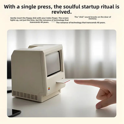 🕒 Retro Pixel Alarm Clock WB-8 (1984 Edition) - Mini Retro Computer Desktop Clock • USB-C Rechargeable