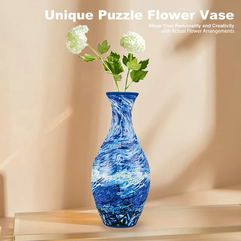 🌟🔥New Year Hot Sale 49% OFF🌸🌺3D Puzzle Vase: Unique Print Design + Easy Assembly 🖼️