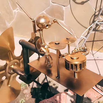 🔥Last Day 57% OFF🥁Handmade Metal Drummer Windmill🎁(Includes a 70cm bracket)