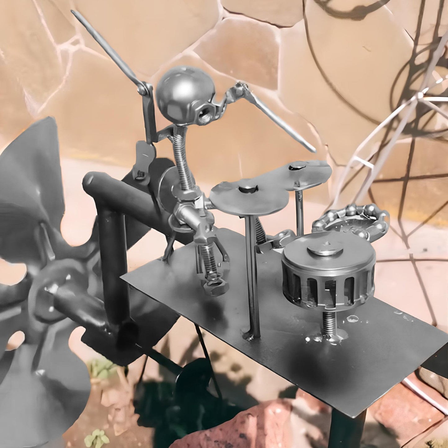 🔥Last Day 57% OFF🥁Handmade Metal Drummer Windmill🎁(Includes a 70cm bracket)