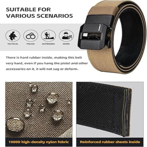 🔥Automatic Buckle Hard Tactical Gun Belt