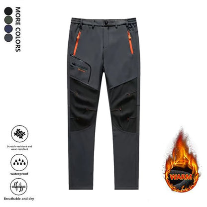 🔥Last Day 49% OFF - Men's Straight-Leg Carpenter Pants - Fleece-Lined, Waterproof & Scratch-Resistant Work Trousers with Zippered Pockets