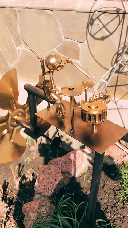 🔥Last Day 57% OFF🥁Handmade Metal Drummer Windmill🎁(Includes a 70cm bracket)