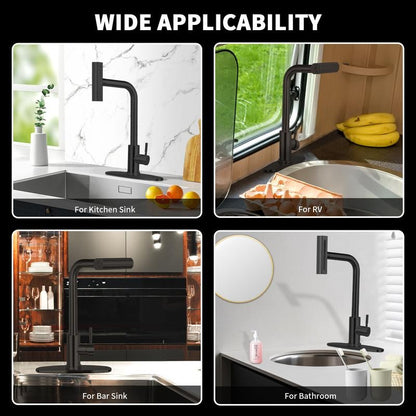 360° Rotating 4-in-1 Stainless Steel Kitchen Sink Faucet