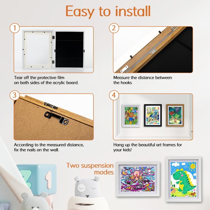 Front-Opening Changeable Picture Magnetic Photo Fram Framed