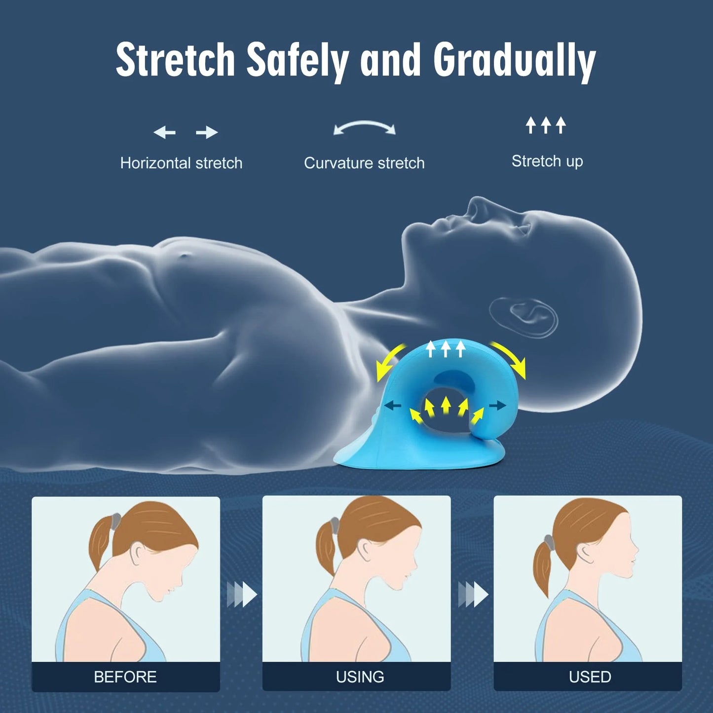 C-Shaped Pillow Cervical Massager