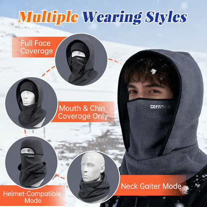 Outdoor Winter Warm Hat Neckband Integrated
