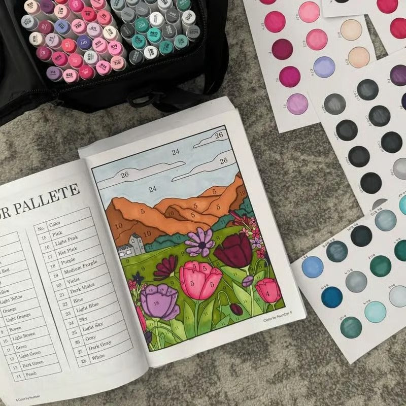 Color By Number For Adults:75 Beautiful Pictures Designed For Fun,Adult Relaxation & Stress Relief Coloring