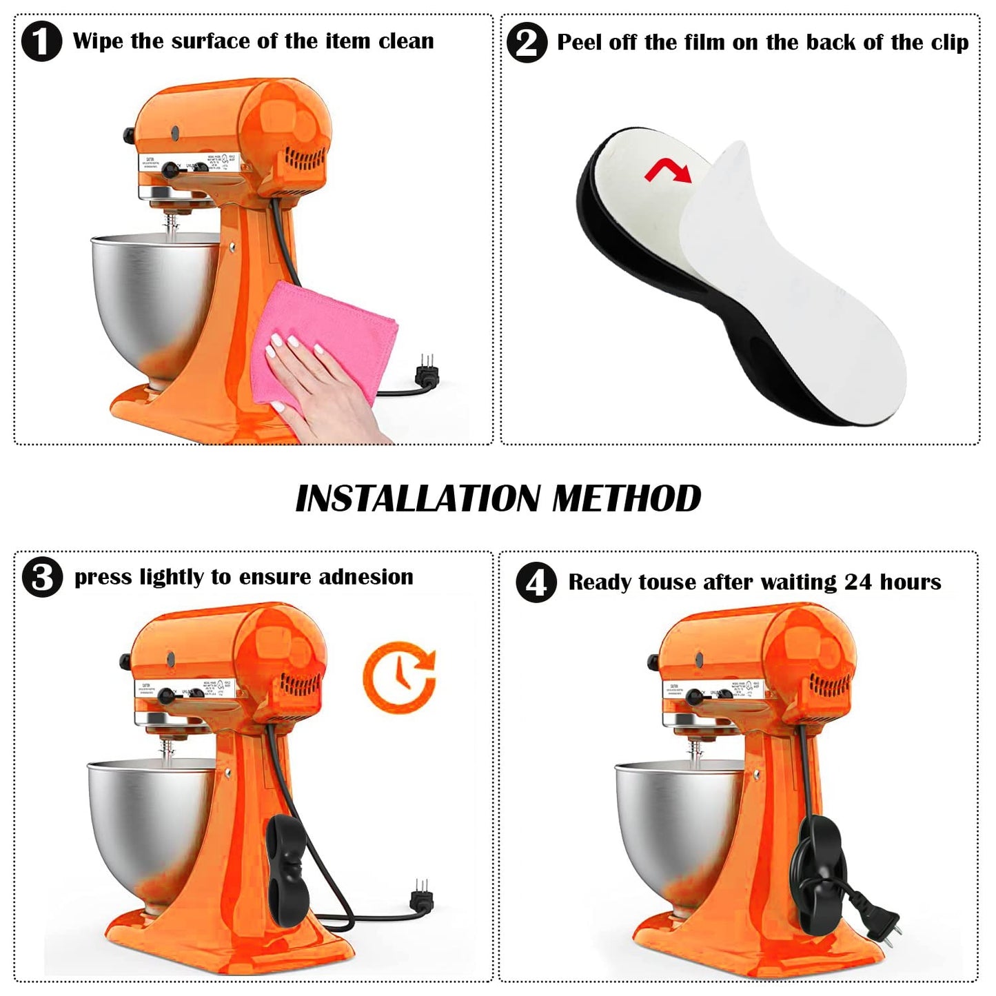 Drill-Free Cable Organizer for Home Appliances