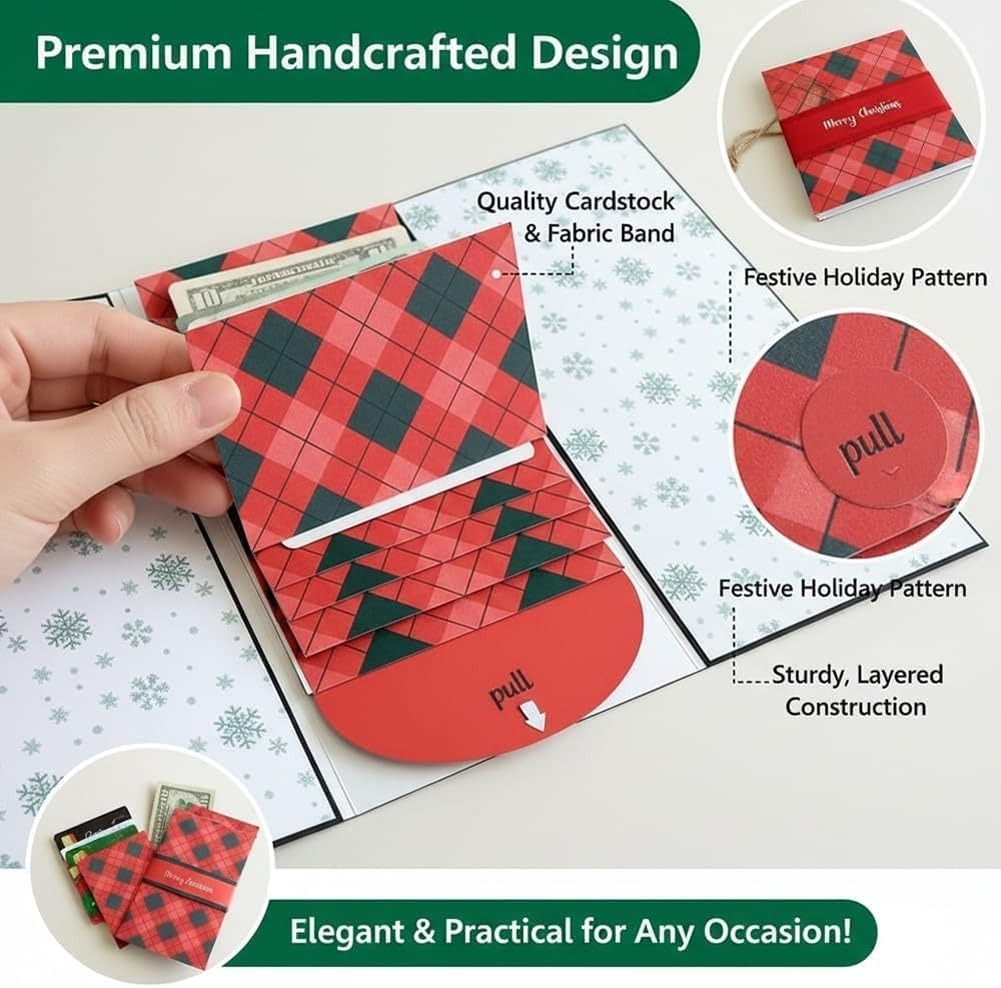 Handmade Waterfall Christmas Gift Card Bookle