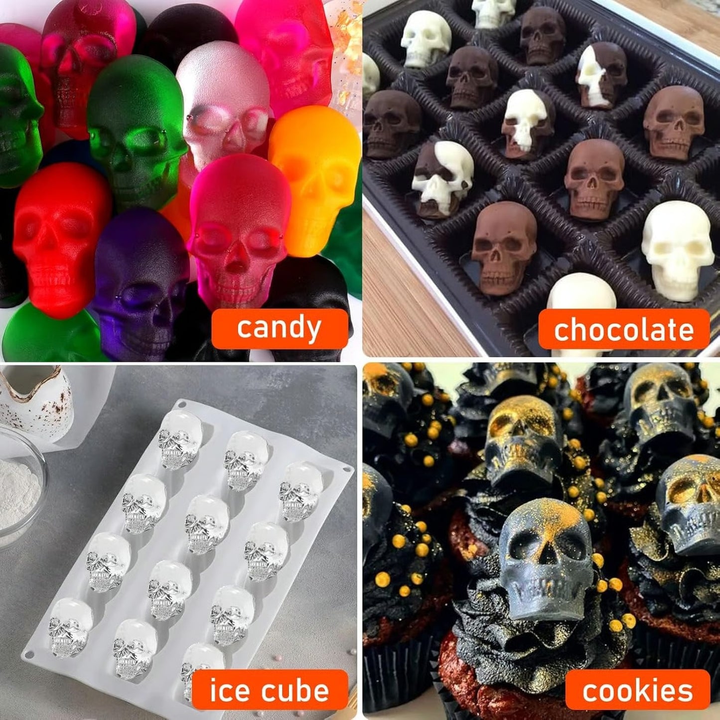 Mini Skull Silicone Molds