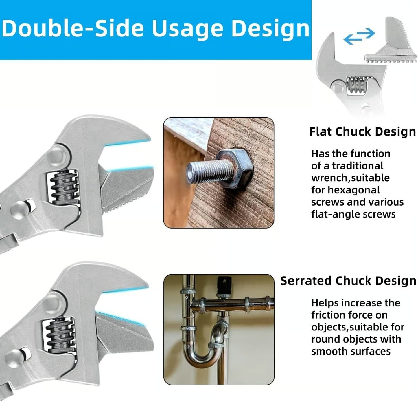 10" to 12" Ratcheting Crescent Wrenches tool