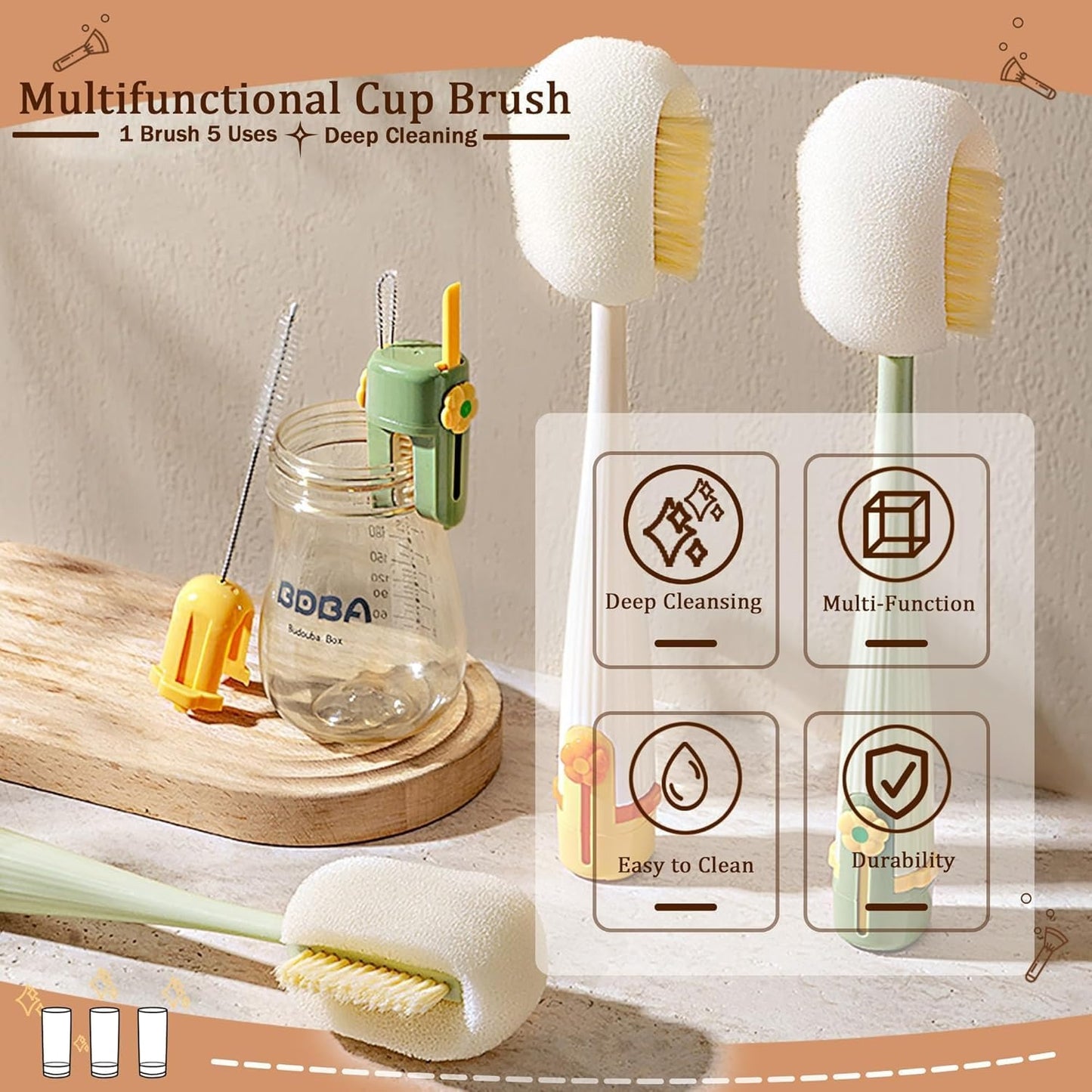 Five-in-one Cup Brush