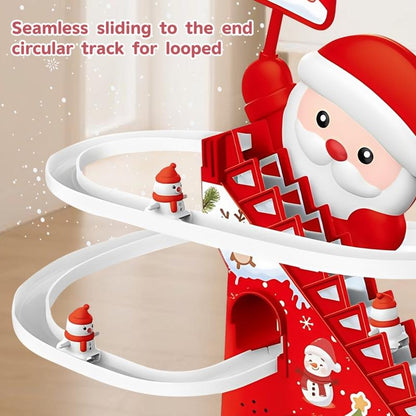Electric Assembly Christmas Track Stair Climbing Toy