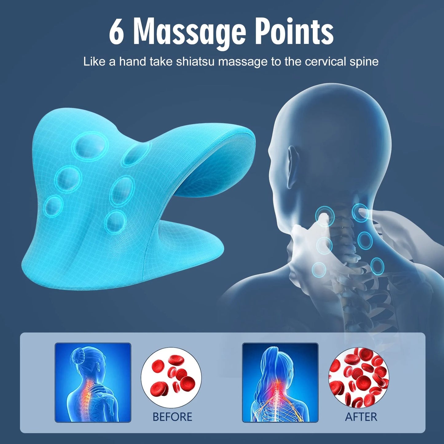 C-Shaped Pillow Cervical Massager