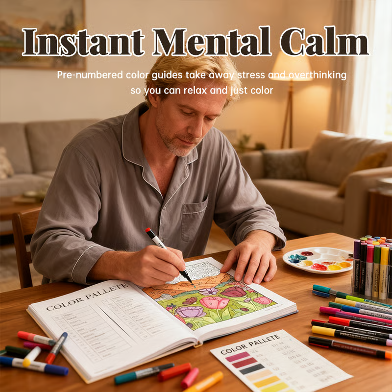 Color By Number For Adults:75 Beautiful Pictures Designed For Fun,Adult Relaxation & Stress Relief Coloring