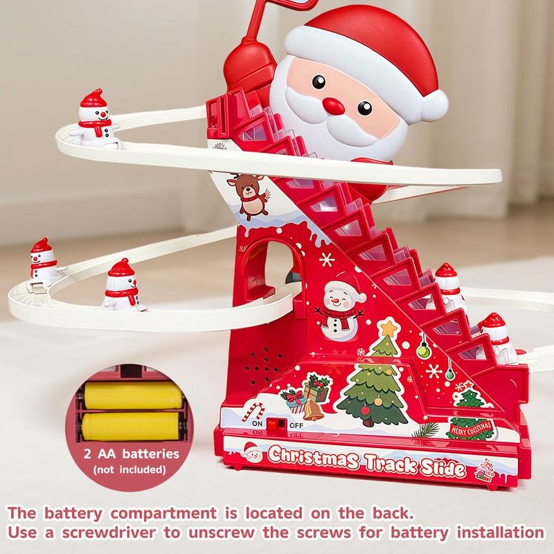Electric Assembly Christmas Track Stair Climbing Toy