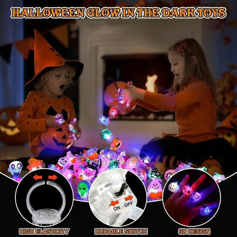 Halloween glow-in-the-dark rings（50 Pcs)