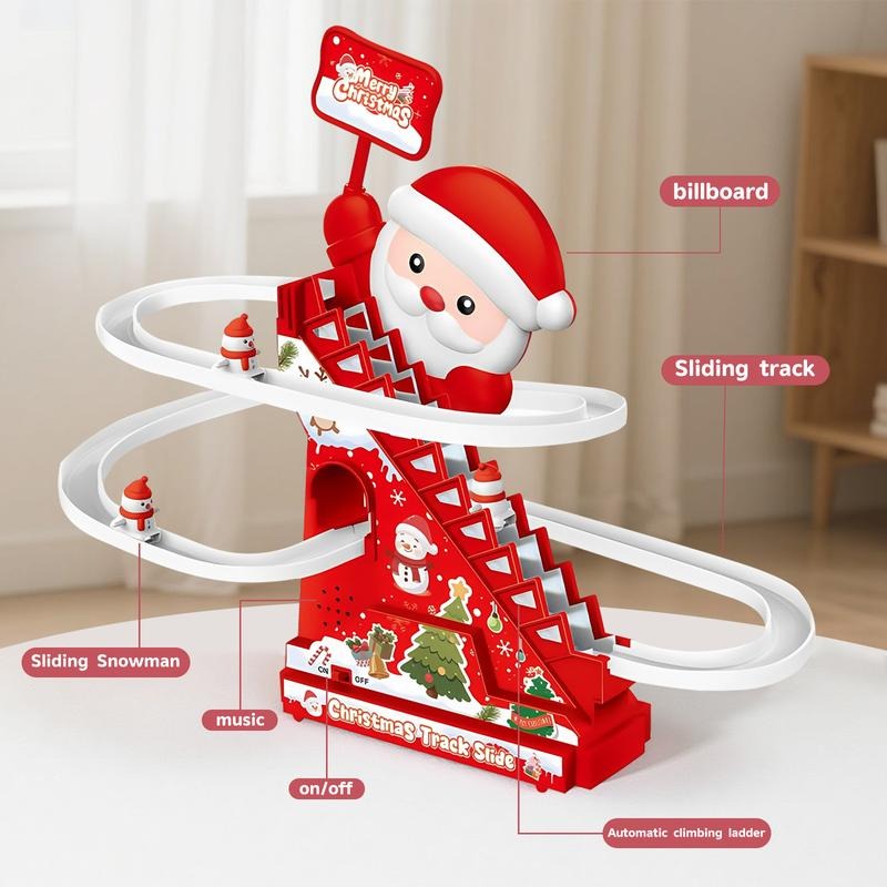 Electric Assembly Christmas Track Stair Climbing Toy