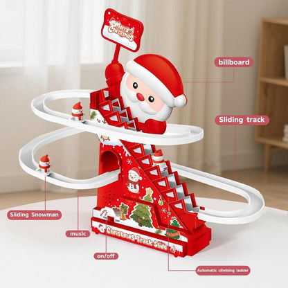 Electric Assembly Christmas Track Stair Climbing Toy