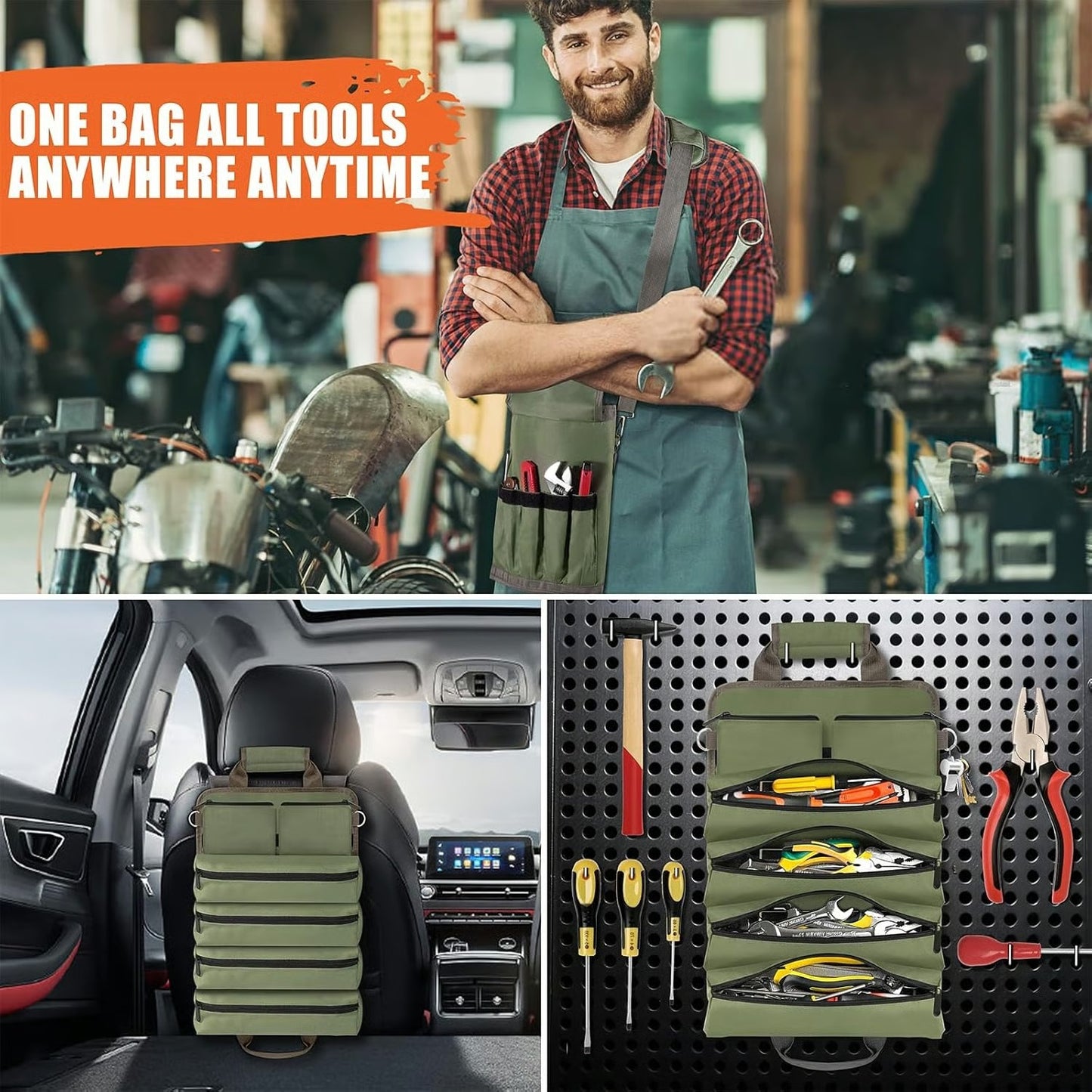 Roll Up Tool Bag-Gifts For Men Dad Husbands Him