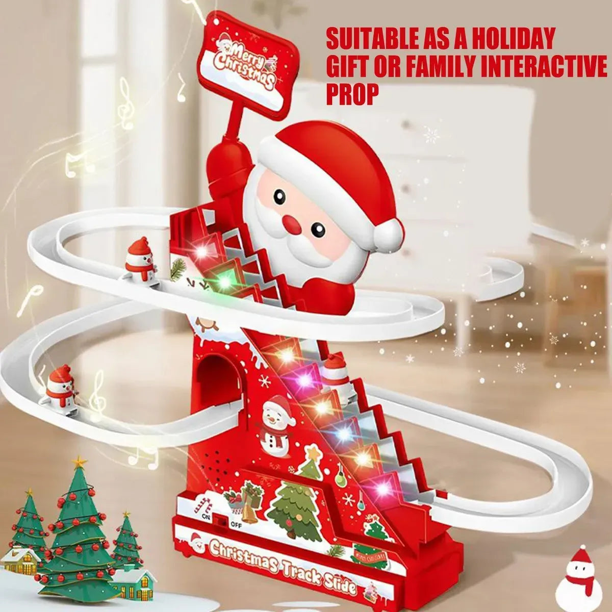 Santa Electric Slide Climbing Toys for Automatic Stairs
