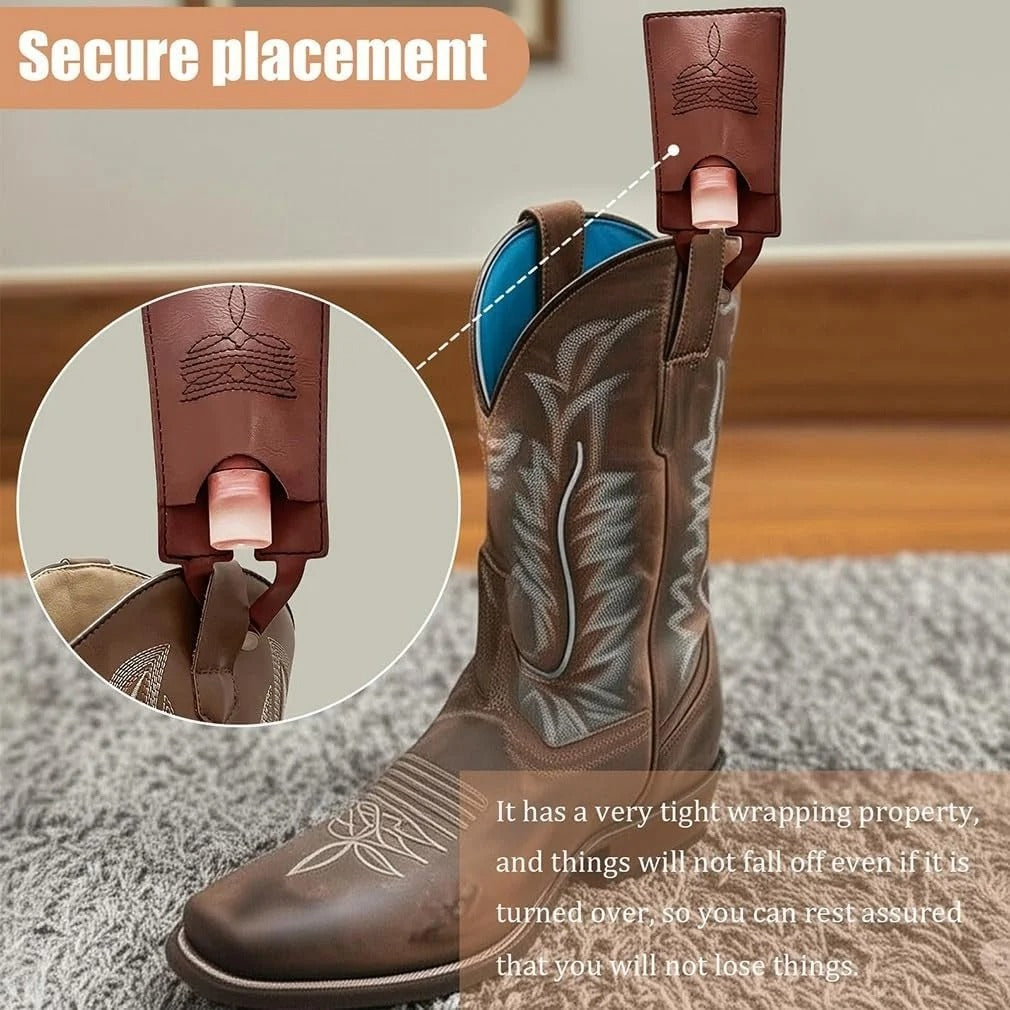 2025 Fashion Western Boot-Shaped Wallet with Snap Strap