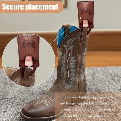 2025 Fashion Western Boot-Shaped Wallet with Snap Strap