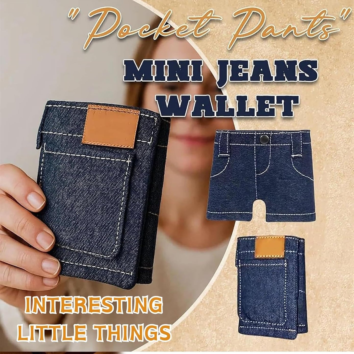 Mini Foldable Jeans Wallet