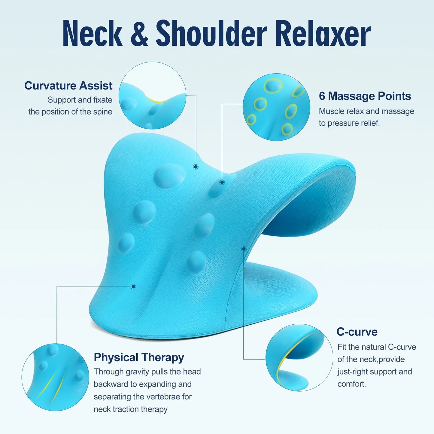 C-Shaped Pillow Cervical Massager
