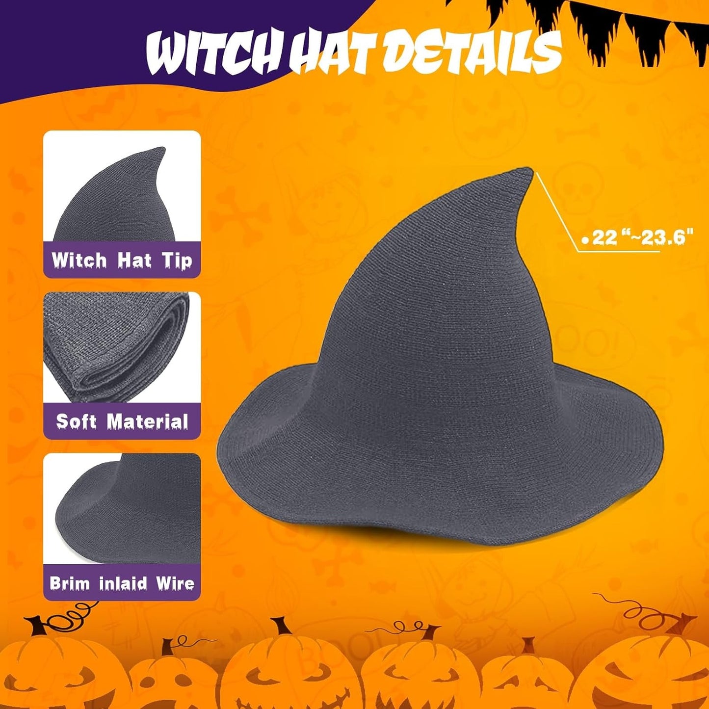 Halloween Foldable Wizard Hat🧙